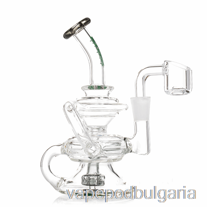 Vape Bulgaria Ooze Rip Tide Mini Recycler Dab Rig Midnight Wave (прозрачен / черен)